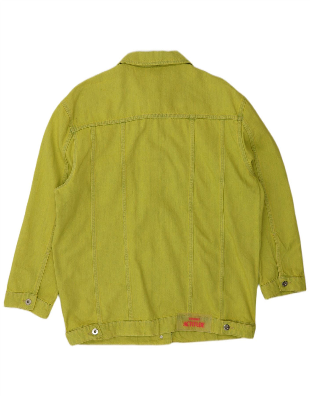 TWINSET Ženska prevelika traper jakna UK 10 Mala zelena pamučna moderna