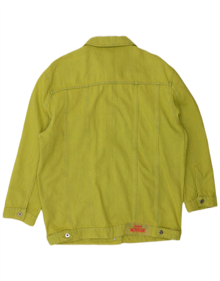 TWINSET Ženska prevelika traper jakna UK 10 Mala zelena pamučna moderna