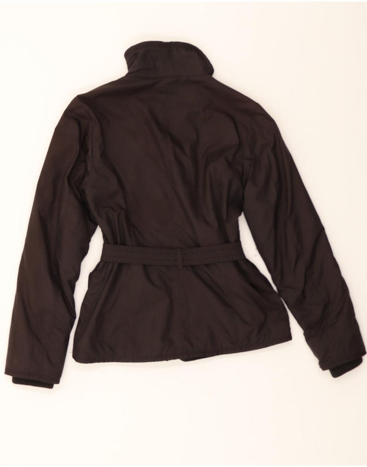 MARINA YACHTING Womens Hooded Windbreaker Jacket IT 46 Large Black Vintage Marina Yachting and Second-Hand Marina Yachting from Messina Hembry 