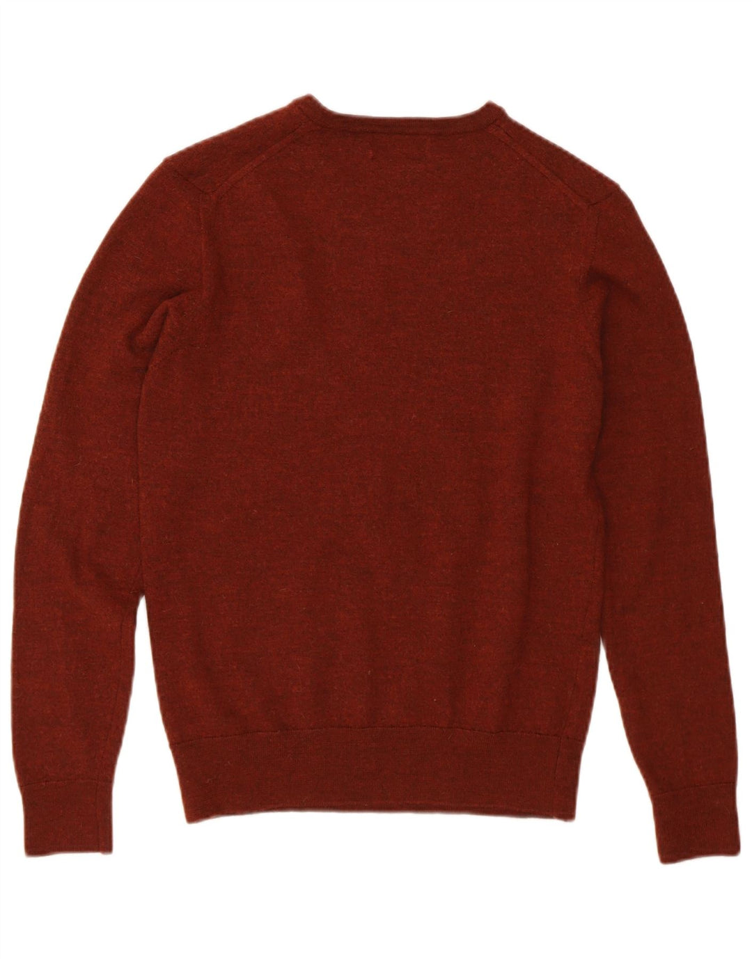 ZARA ženski kratki džemper s V-izrezom UK 12 Srednje smeđa vuna