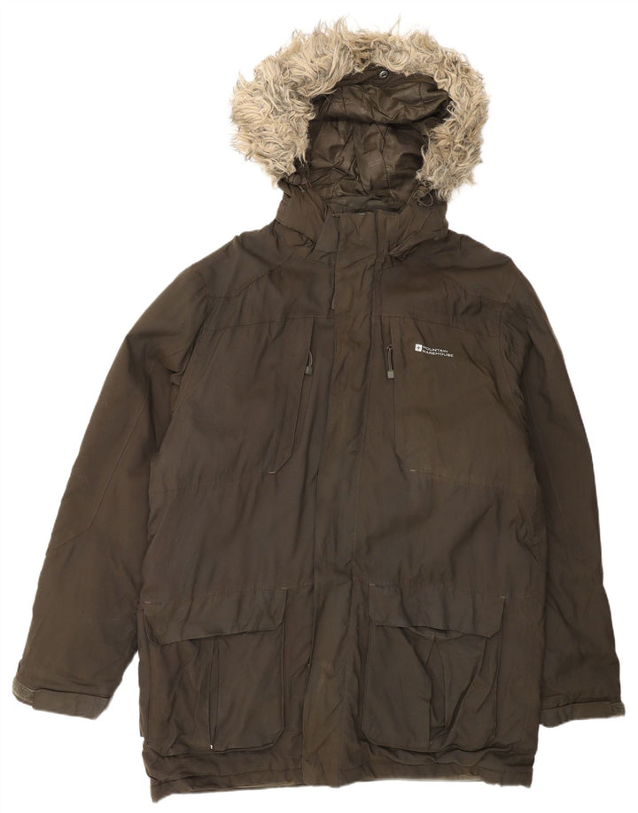 Mountain Warehouse muška parka jakna s kapuljačom UK 38 srednje smeđi najlon