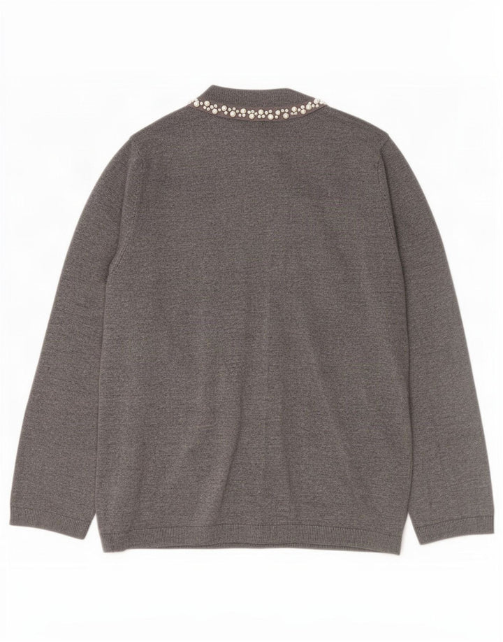 Zara ženski kardigan pulover UK 14 Large Grey