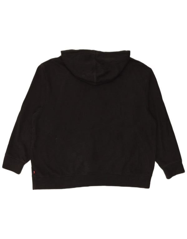 LEVI'S muška opuštena majica s kapuljačom s kapuljačom 2XL, crni pamuk