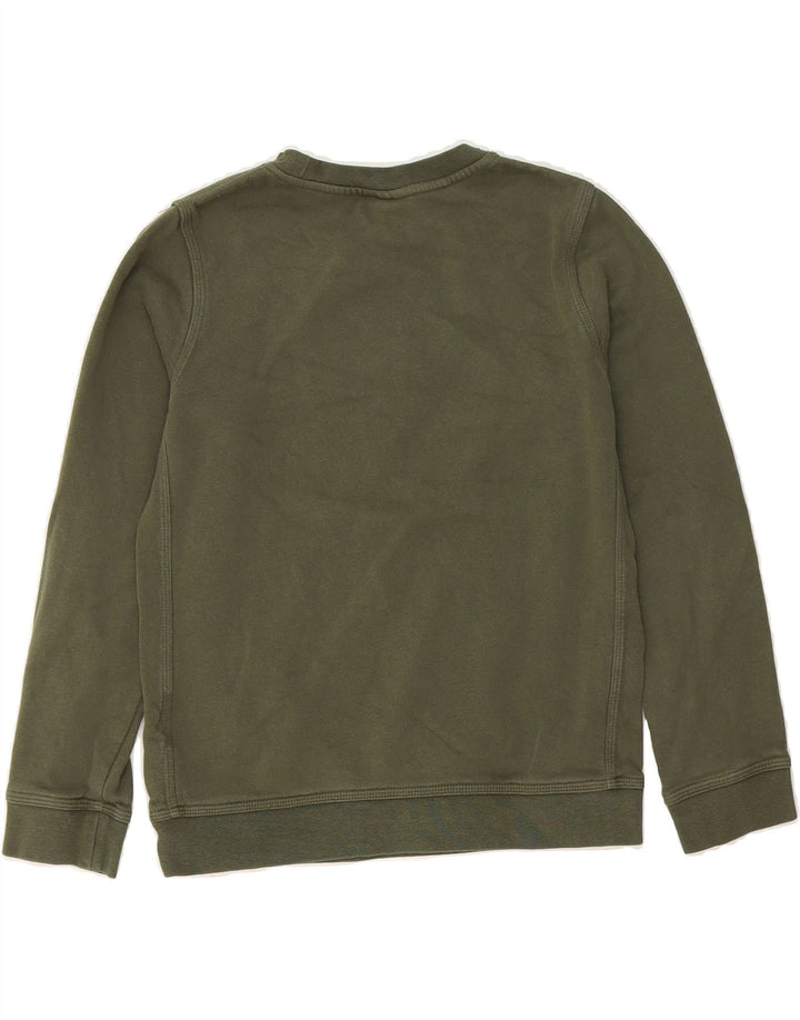NIKE Boys Standard Fit Graphic Sweatshirt Jumper 10-11 Years Medium Green Vintage Nike and Second-Hand Nike from Messina Hembry 