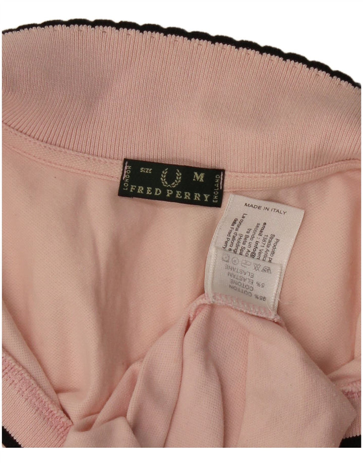 FRED PERRY Ženska polo majica dugih rukava UK 12 Srednje ružičasti pamuk