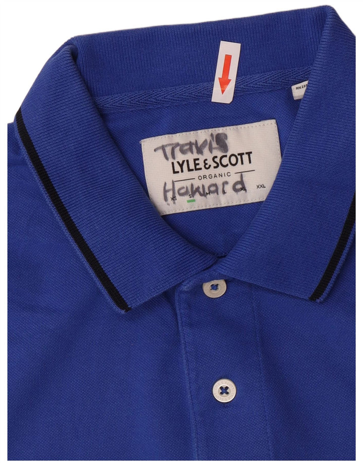 Lyle & Scott muška polo majica Mala plava pamučna