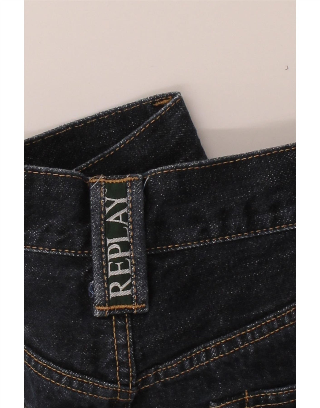 REPLAY Mens Straight Jeans W30 L31 Navy Blue Vintage Replay and Second-Hand Replay from Messina Hembry 