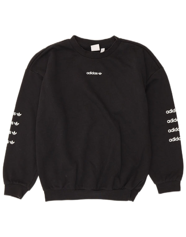 ADIDAS Ženska velika majica s motivom UK 8 Mali crni pamuk