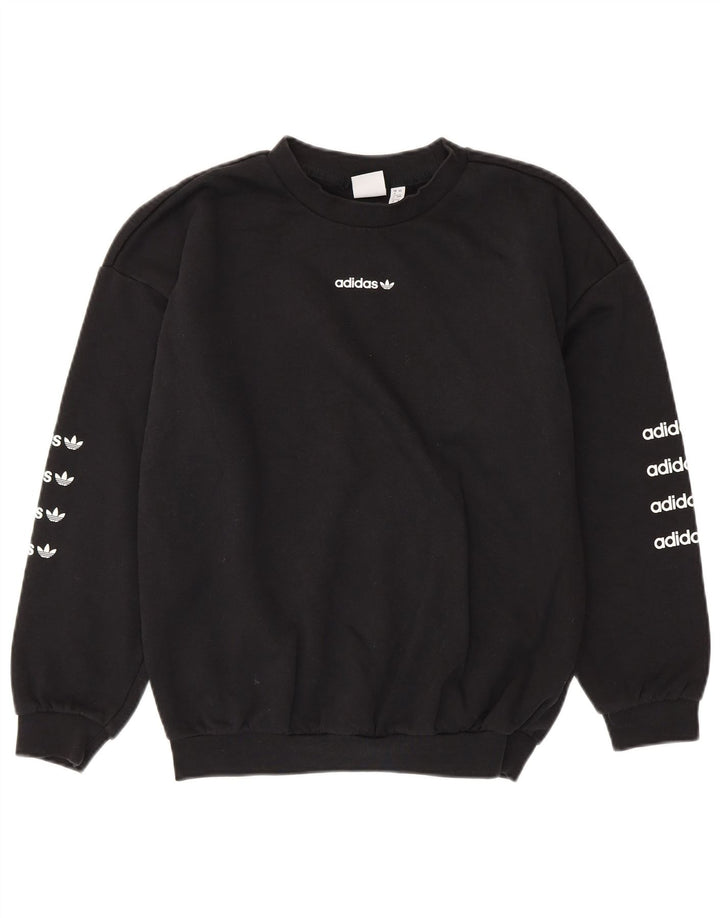 ADIDAS Ženska velika majica s motivom UK 8 Mali crni pamuk