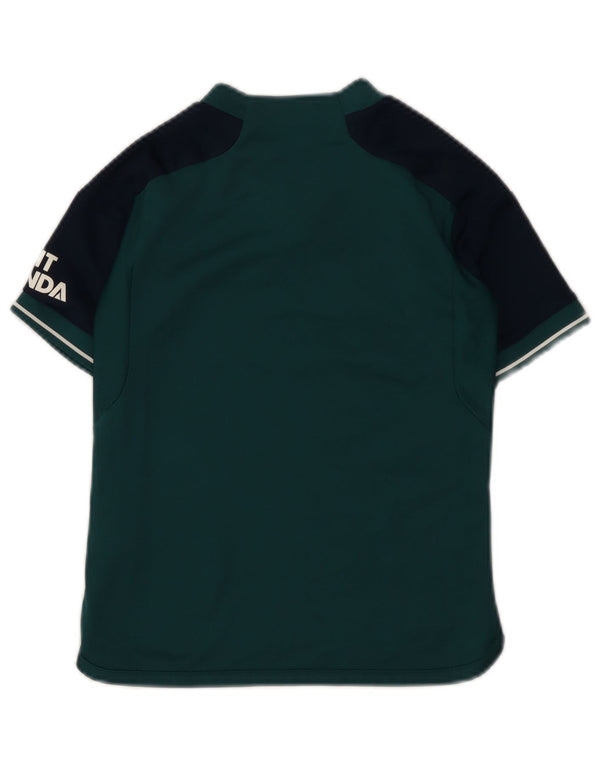 ADIDAS Boys Fly Emirates Graphic T-Shirt Top 9-10 Years Green Colourblock