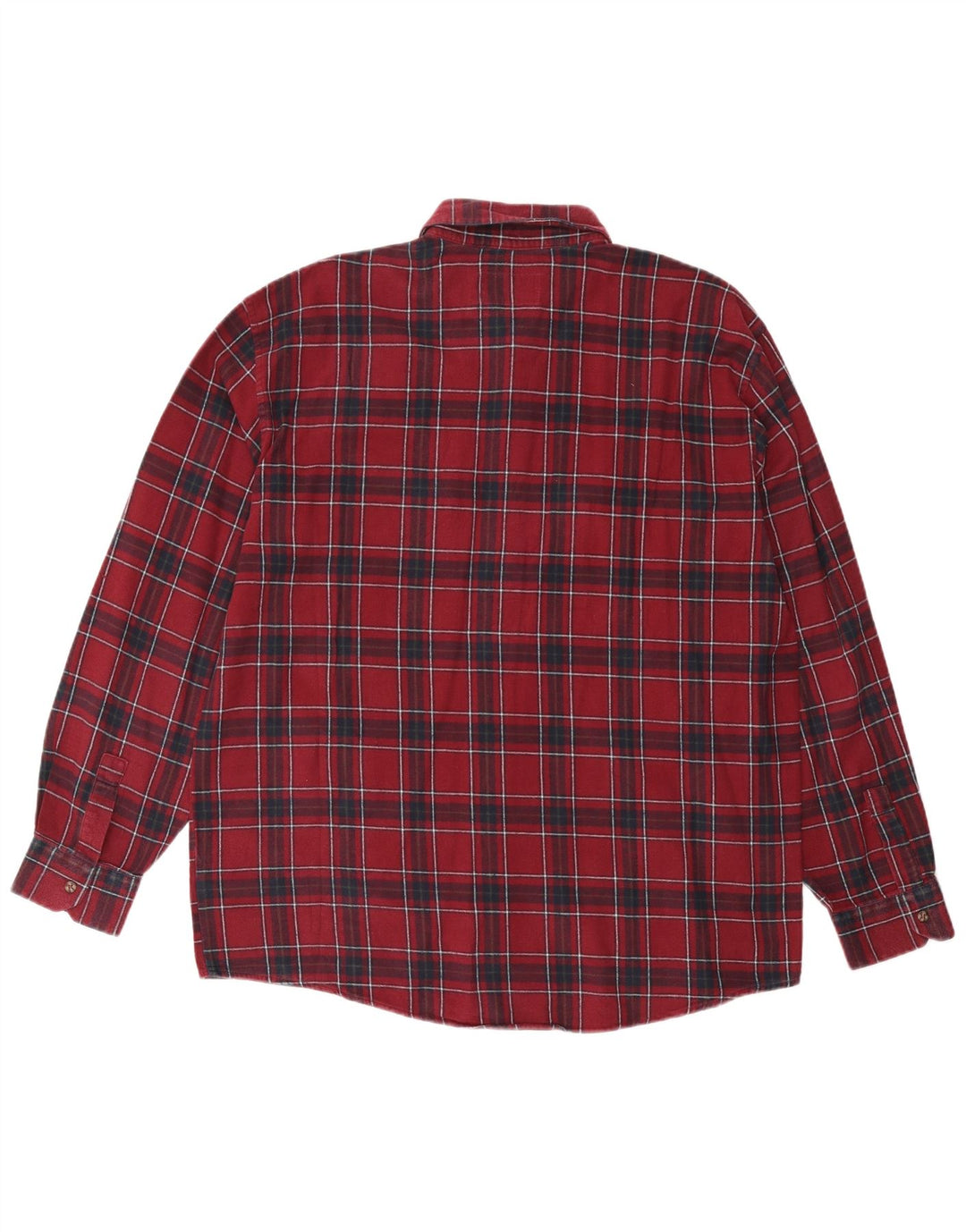 EUROPSKI PROJEKT Muška flanelska košulja XL tamnocrveni karirani pamuk