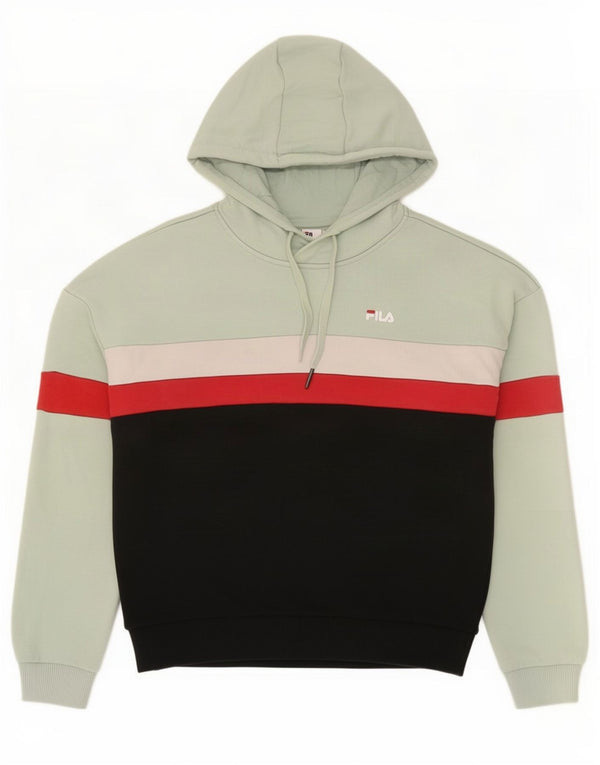 Fila ženska majica s kapuljačom s velikim grafičkim motivima UK 10 malih zelenih kockica u boji