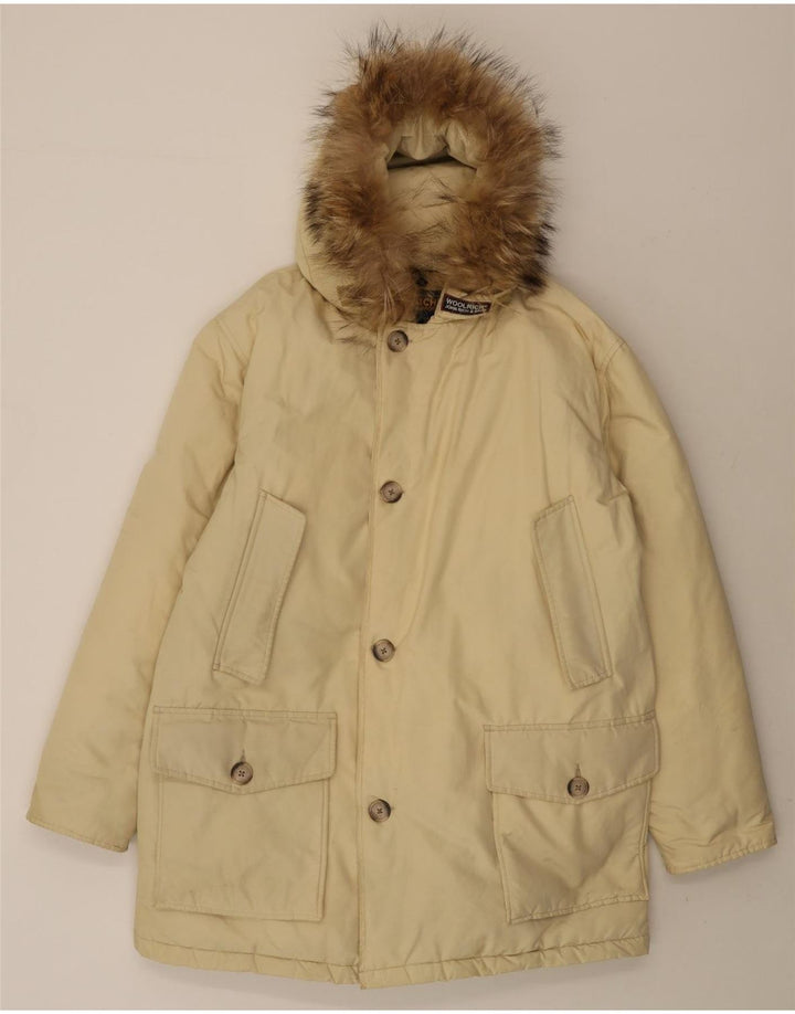 Woolrich muška podstavljena parka jakna s kapuljačom UK 38 srednje bež boje