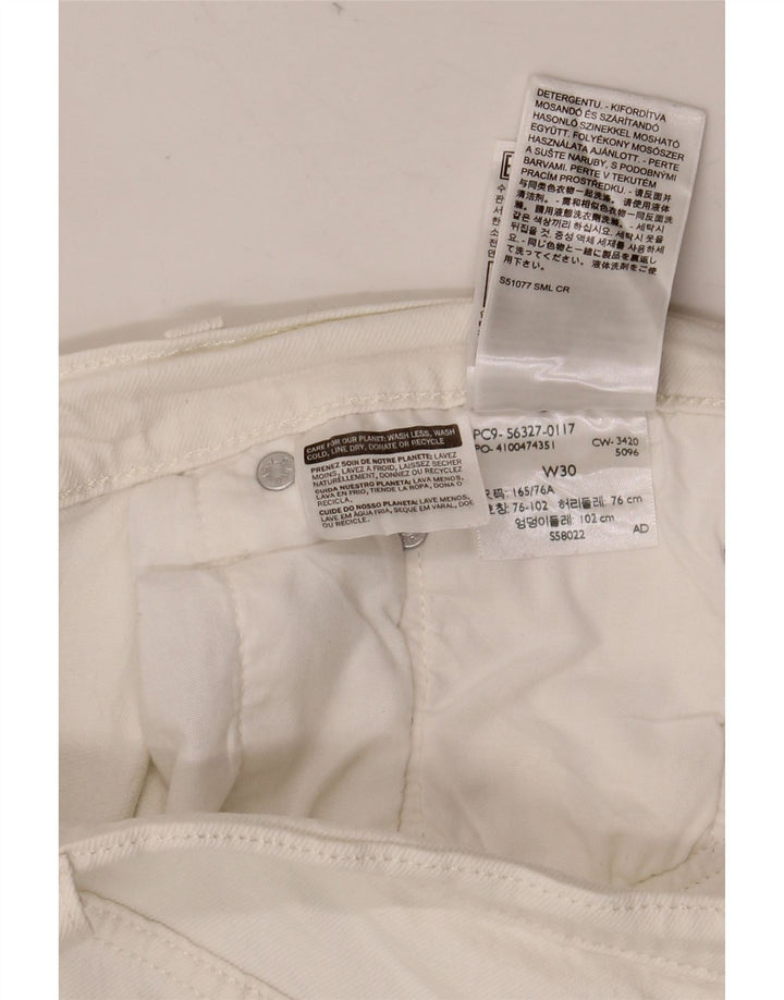 LEVI'S Ženske 501 traper kratke hlače W30 Srednje bijeli pamuk