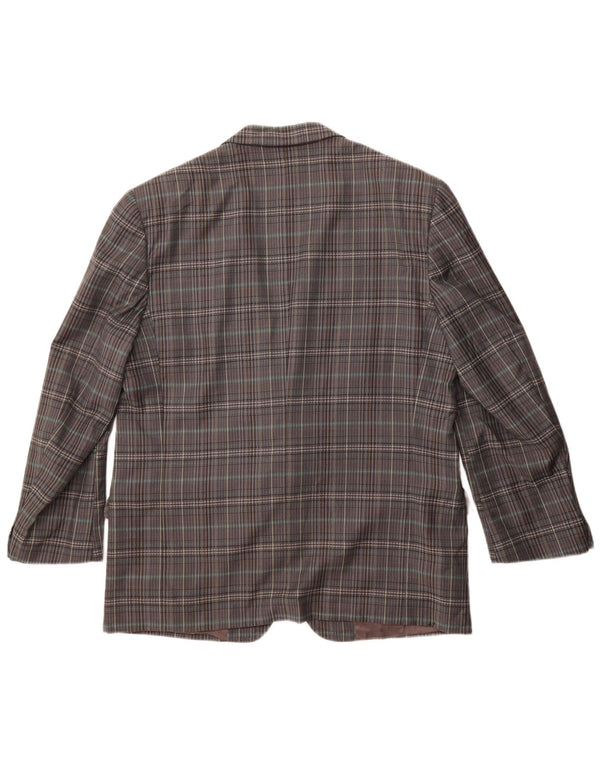 Gianluca Lorenzi muška jakna sa 2 gumba IT 56 3XL siva karirana vuna