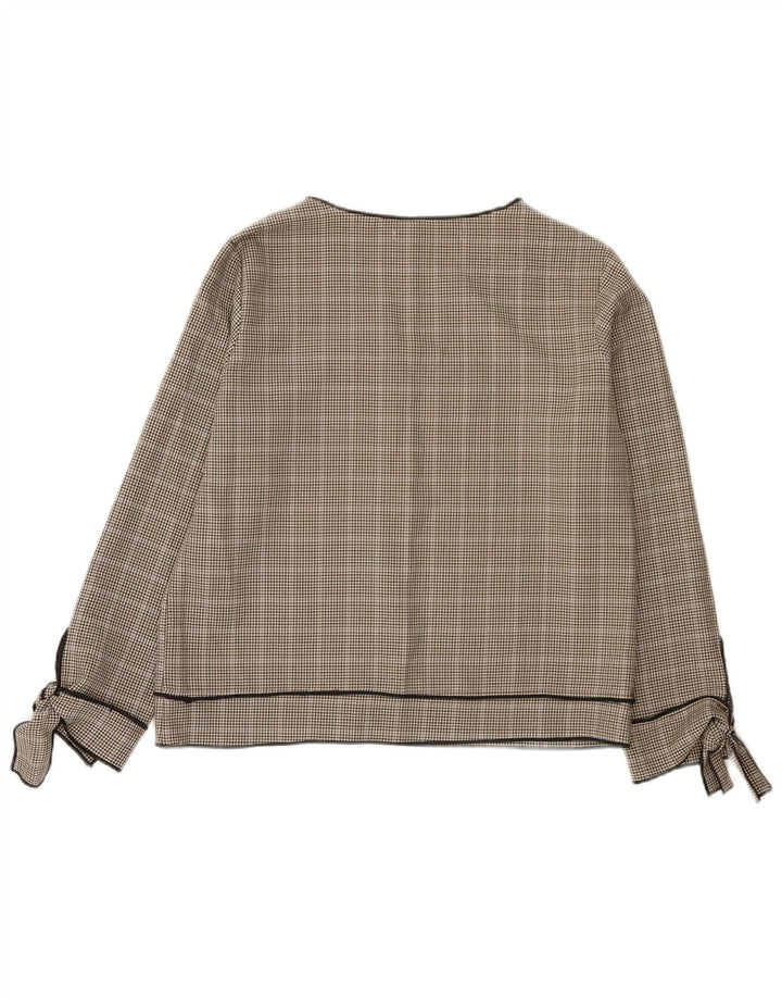 Zara ženska majica s dugim rukavima UK 10 Small Gray Houndstooth