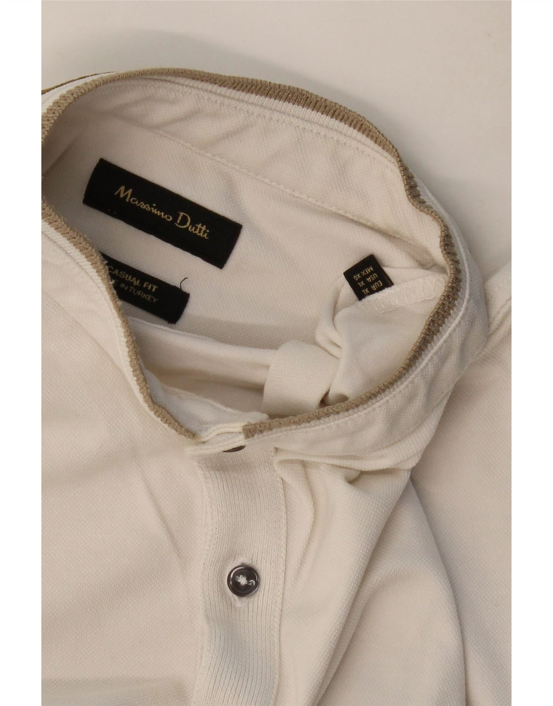MASSIMO DUTTI Muška polo majica casual kroja XL bijela