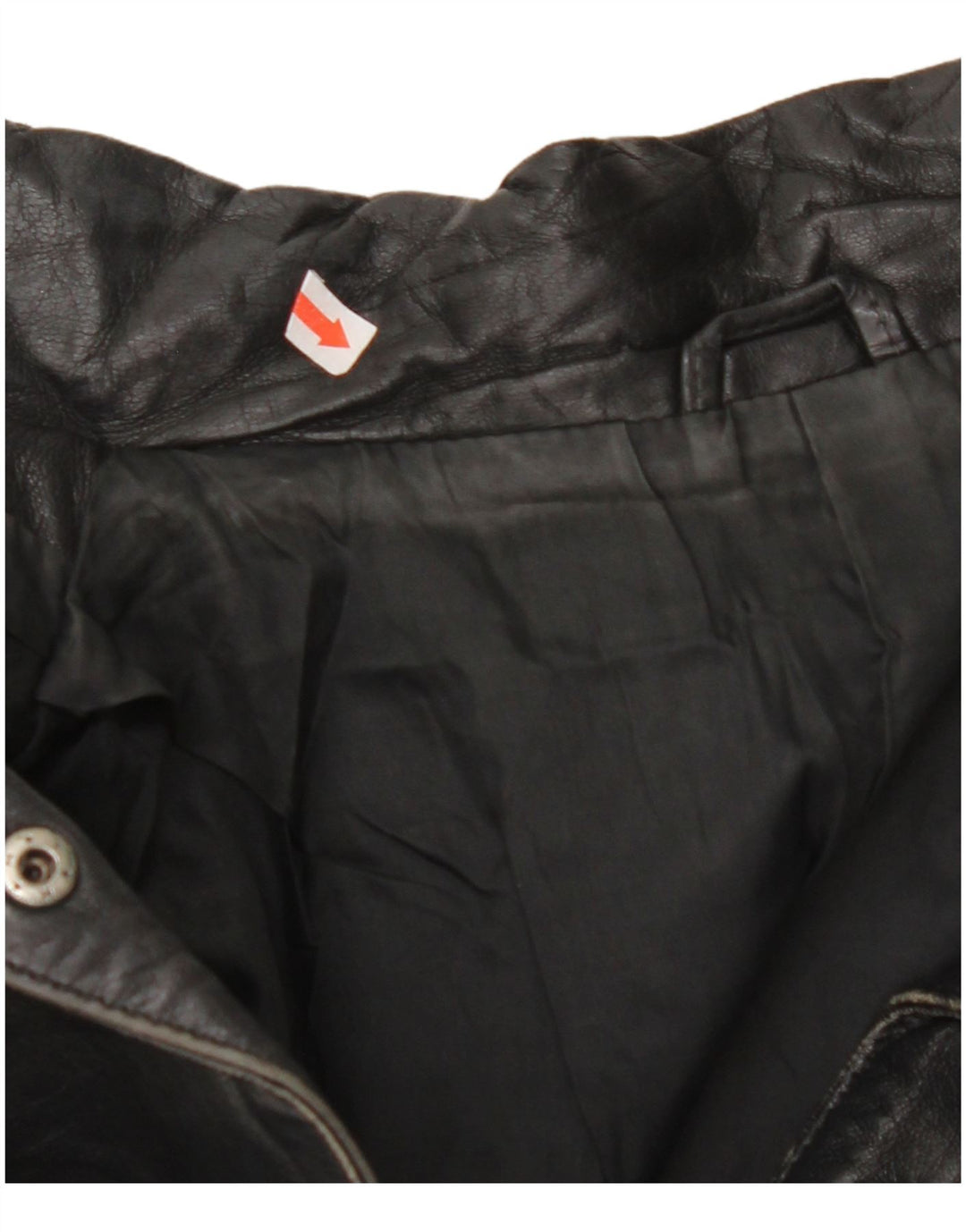 VINTAGE ženska velika kožna jakna EU 42 velika crna koža