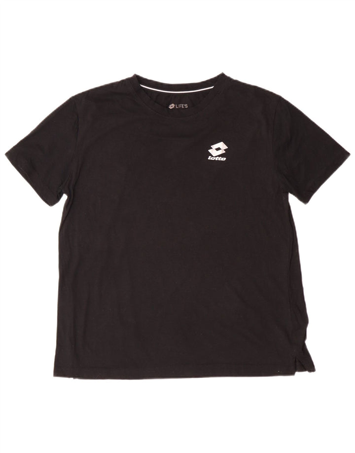 LOTTO Ženska majica kratkih rukava UK 16 Veliki crni pamuk