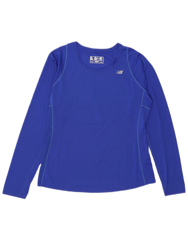 New Balance ženska majica dugih rukava UK 14 veliki plavi poliester