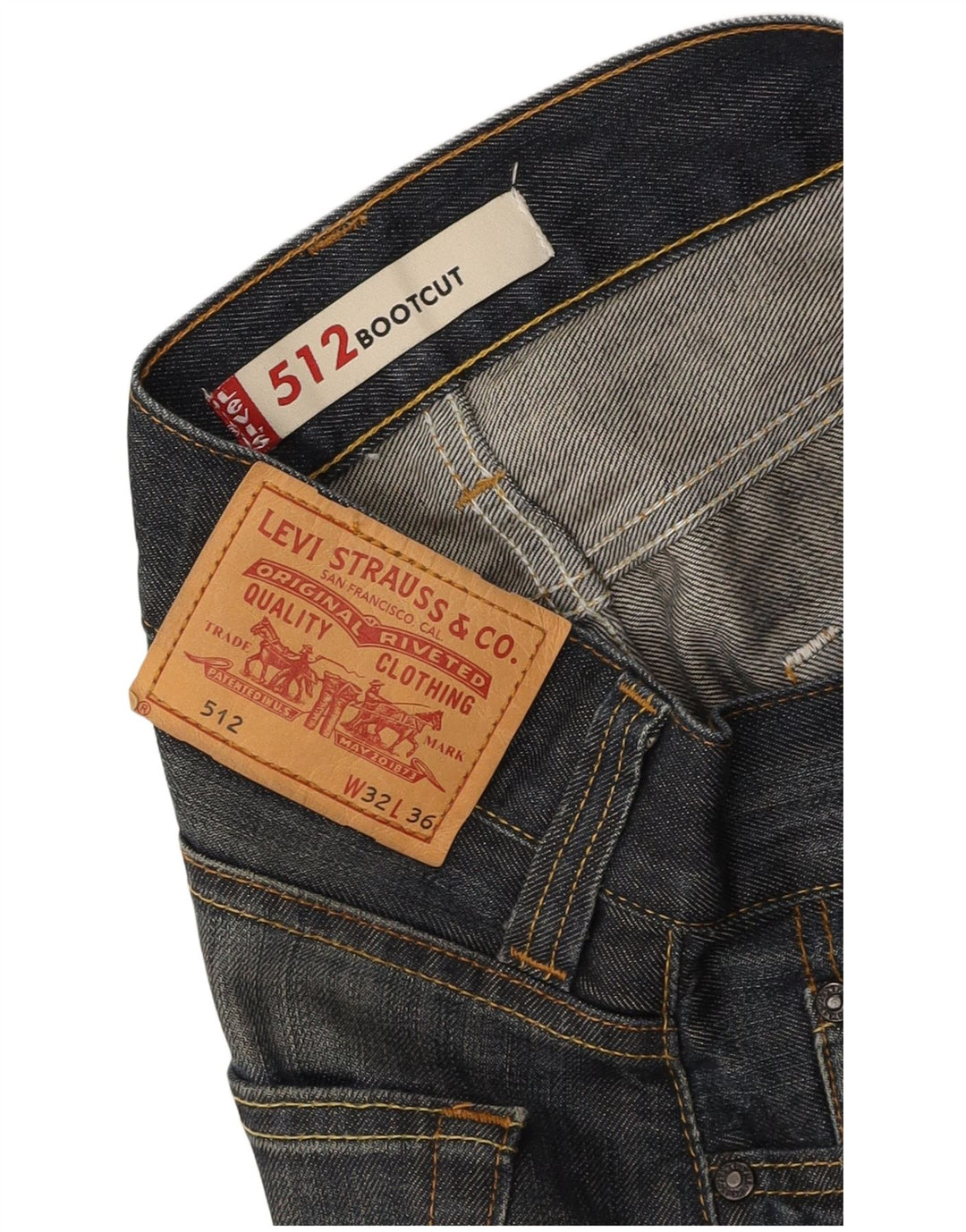 LEVI'S Ženske 512 Bootcut traperice W32 L36 Plave