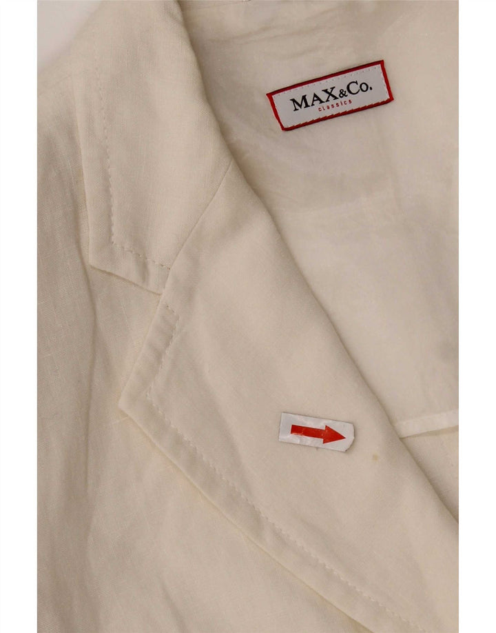 Max & Co. Ženska jakna s 3 gumba UK 8 Small White Lan