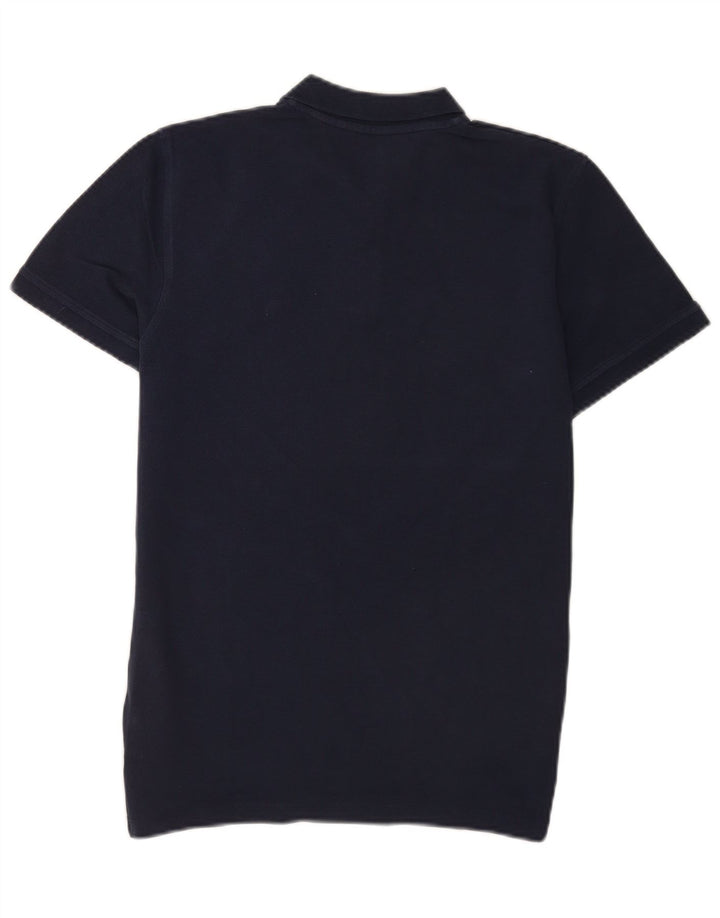 Wrangler Mens Polo Shirt Small Navy Blue Cotton