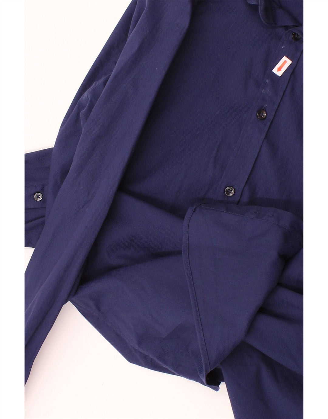 ZARA Mens Slim Fit Shirt Medium Navy Blue Cotton Vintage Zara and Second-Hand Zara from Messina Hembry 
