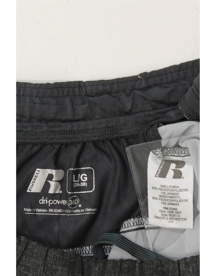 RUSSELL ATHLETIC Mens Sport Shorts Large Grey Colourblock Polyester Vintage Russell Athletic and Second-Hand Russell Athletic from Messina Hembry 