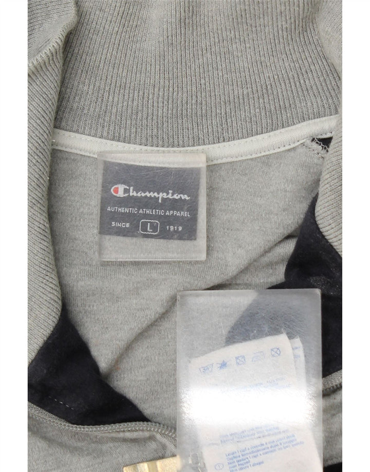 Gornja jakna muške trenirke Champion Large Grey Colourblock Pamuk