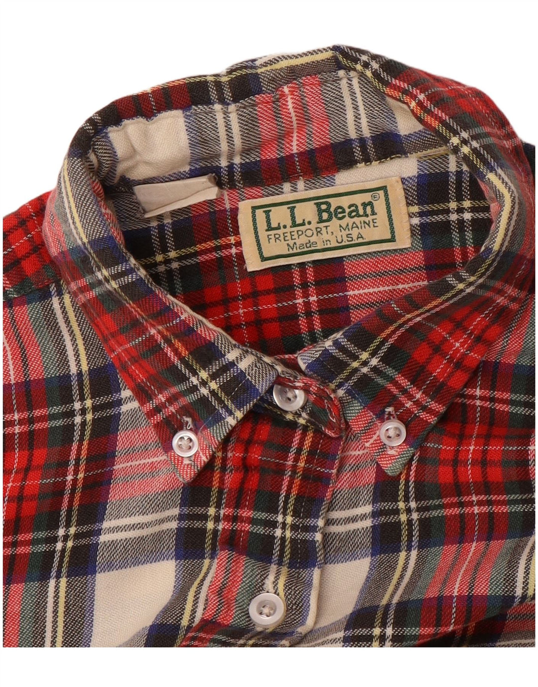 L.L.BEAN Ženska flanelska košulja UK 16 Veliki crveni karirani
