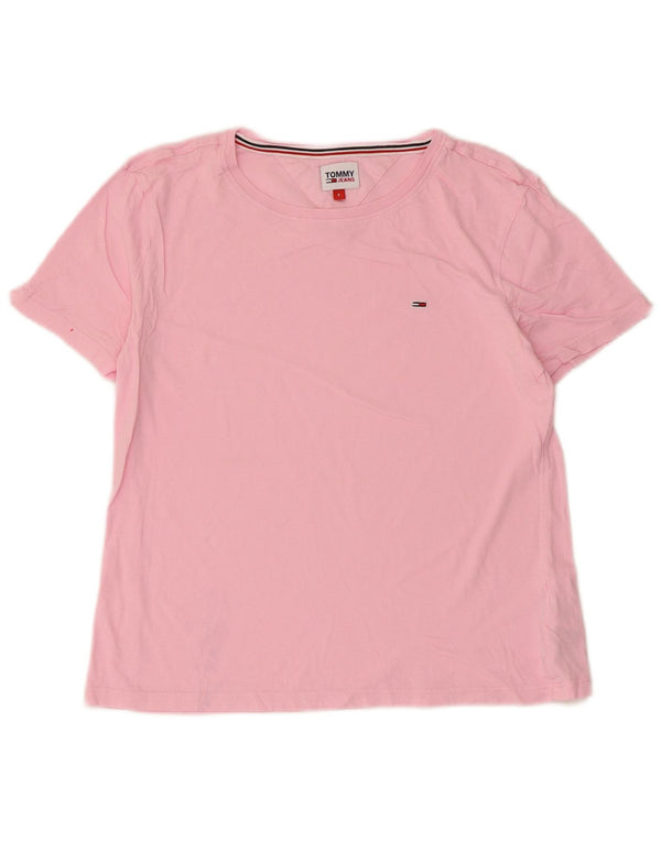 Tommy Hilfiger Ženska majica kratkih rukava UK 10 Mali ružičasti pamuk