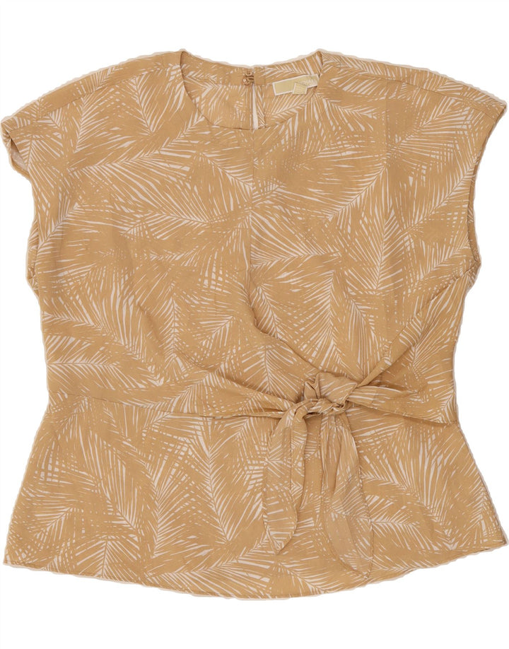 MICHAEL KORS Womens Blouse Top UK 18 XL Beige Floral Polyester Vintage Michael Kors and Second-Hand Michael Kors from Messina Hembry 