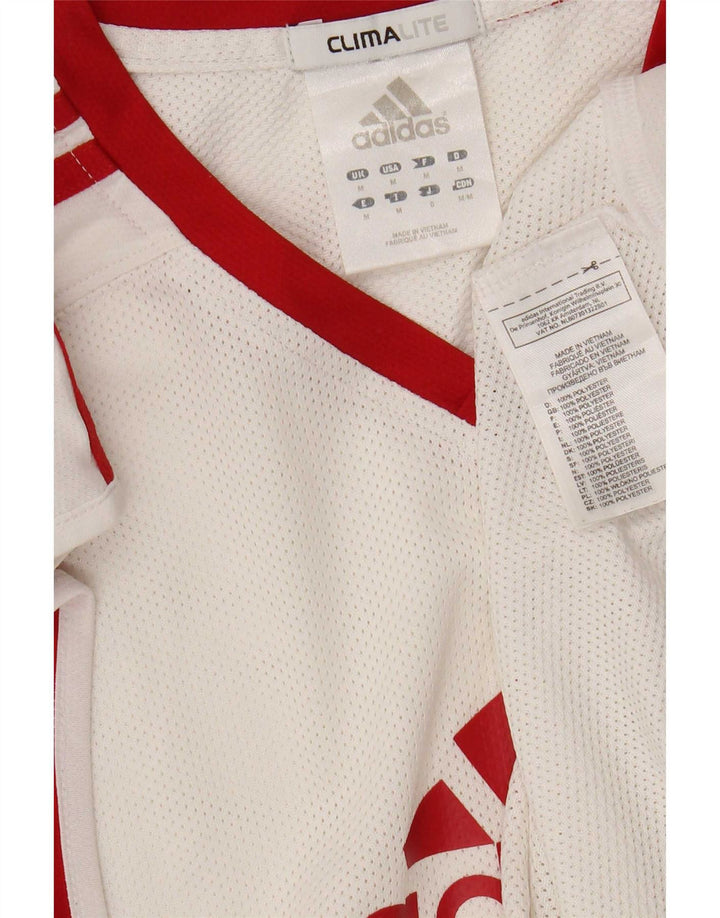 Adidas muški Climalite grafički prsluk srednje bijele boje od poliestera