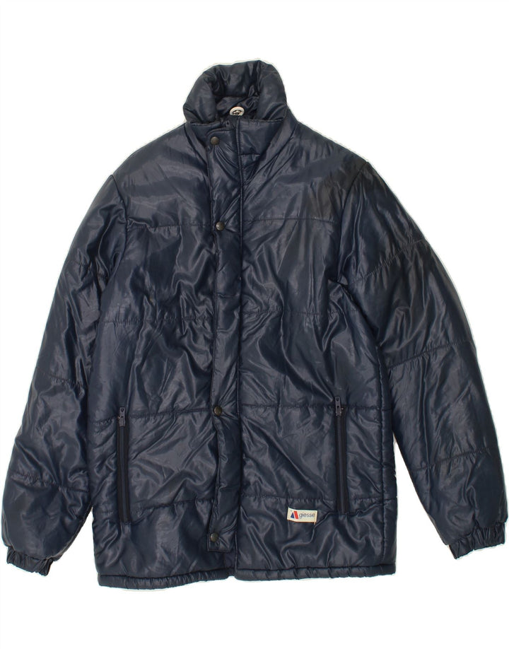 VINTAGE Boys Padded Jacket 13-14 Years Navy Blue Polyamide Vintage Vintage and Second-Hand Vintage from Messina Hembry 