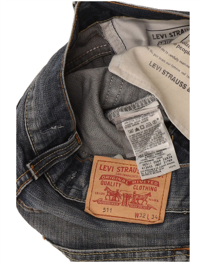 Levi's ženske 511 uske traperice W32 L28 tamnoplavi pamuk