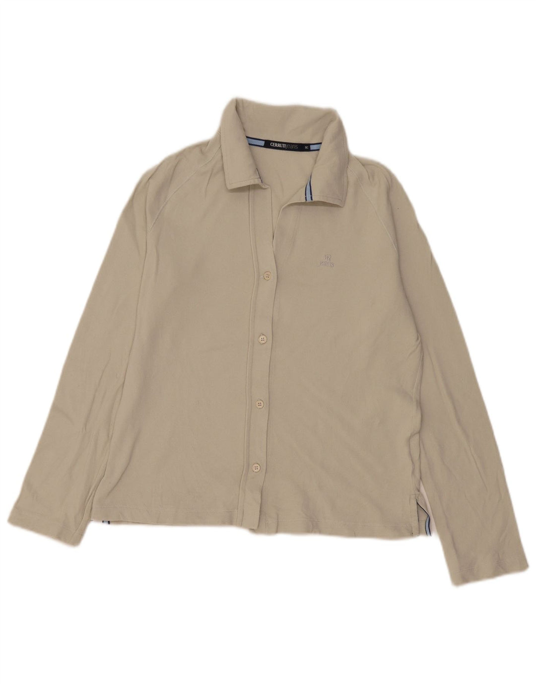 Cerruti ženska košulja bluza UK 14 srednje sivi pamuk