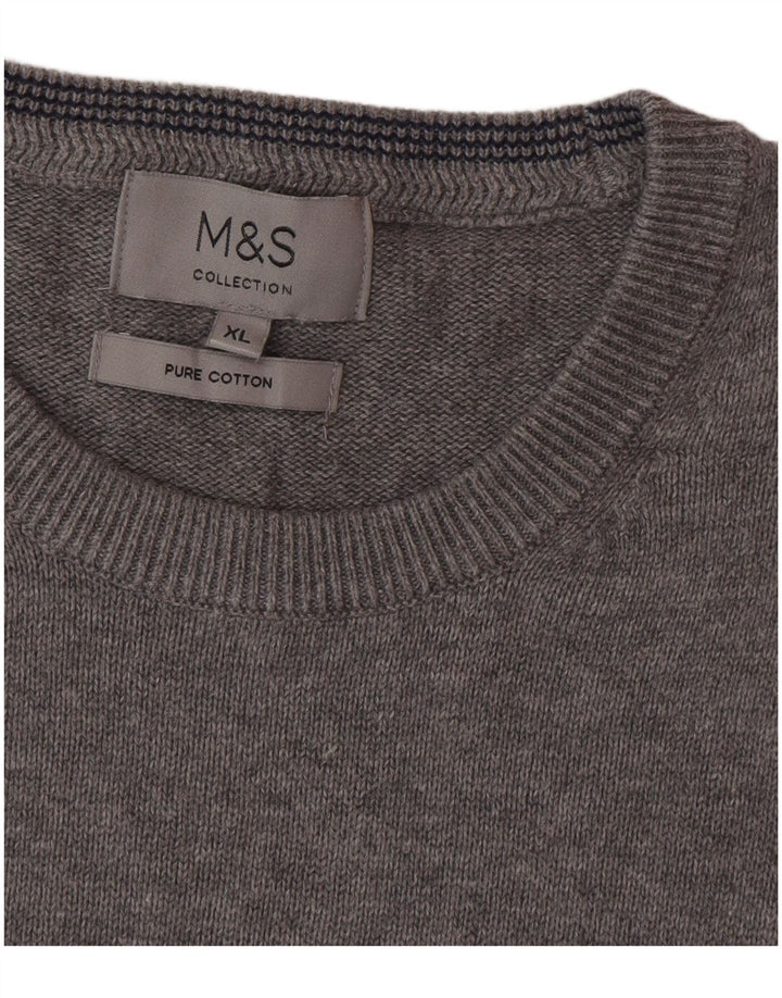 Marks & Spencer muški džemper s okruglim izrezom XL sivi