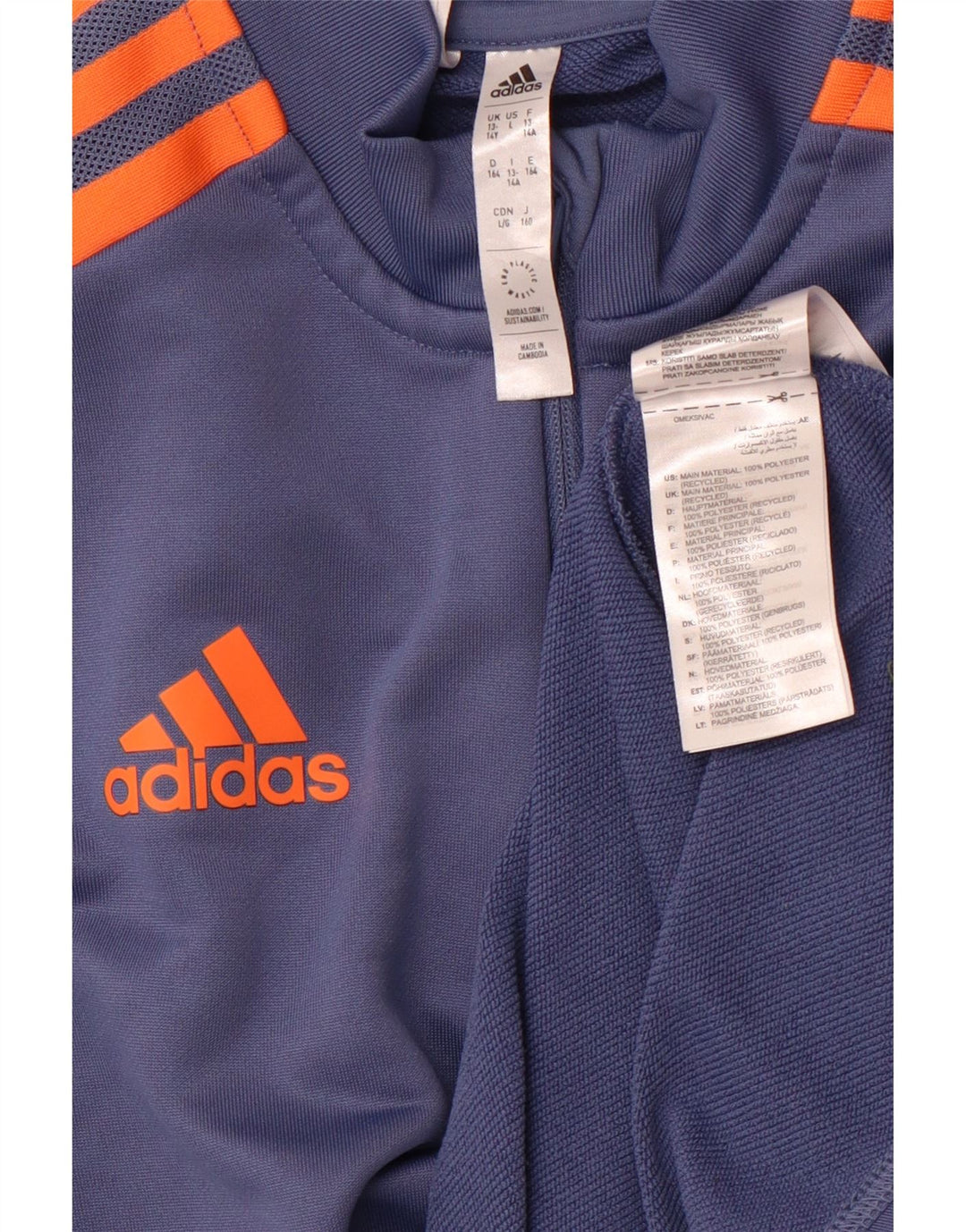 ADIDAS Boys Manchester United Pulover Trenirka Top 13-14 Years Blue
