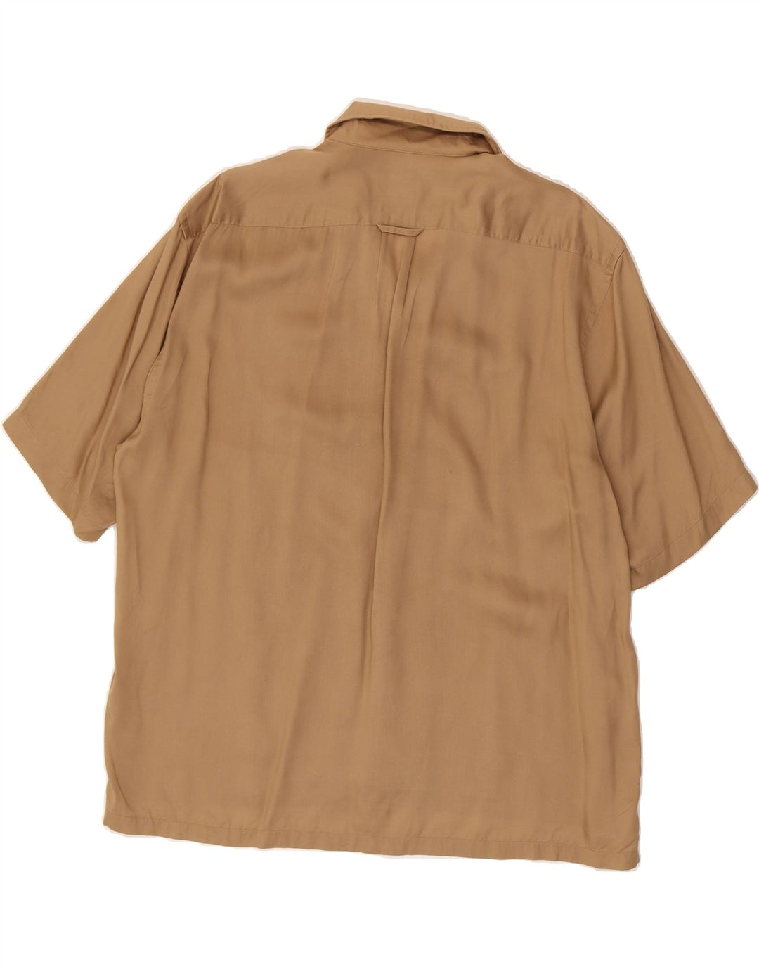 HUGO BOSS Mens Regular Fit Short Sleeve Shirt Large Brown Lyocell Vintage Hugo Boss and Second-Hand Hugo Boss from Messina Hembry 