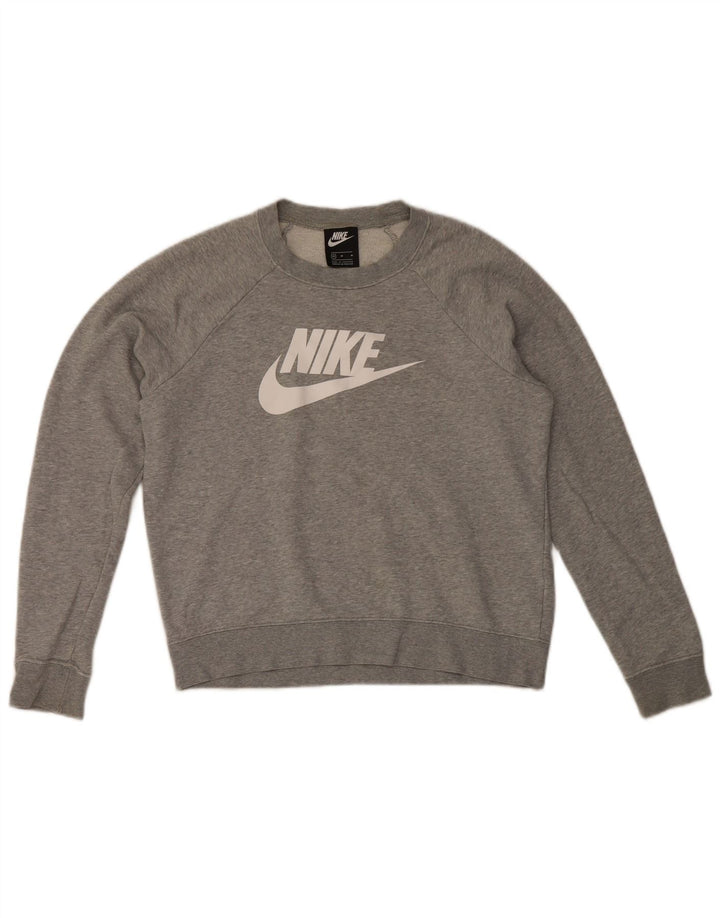 Nike ženski džemper s grafičkim motivima UK 14 srednje sivi pamuk