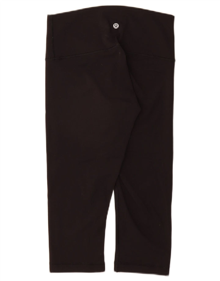 LULULEMON Ženske kapri tajice US 6 srednje crne najlonske boje