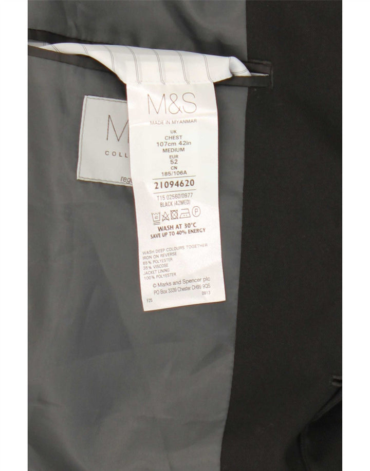 Marks & Spencer muška jakna sa 2 gumba UK 42 veliki crni poliester