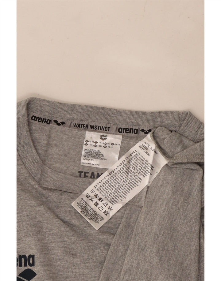 ARENA Majica kratkih rukava za dječake 14-15 godina, sivi pamuk