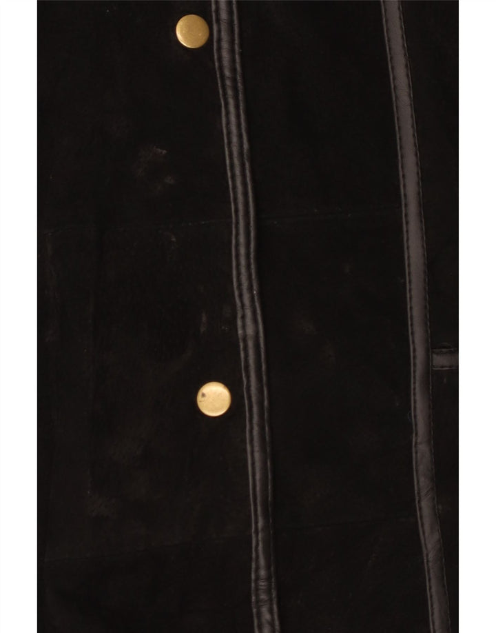 Neuville ženska jakna od brušene kože UK 26/28 5XL crna koža