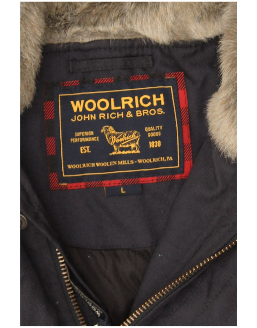 Woolrich muška bomber jakna s kapuljačom UK 40 Large tamnoplava