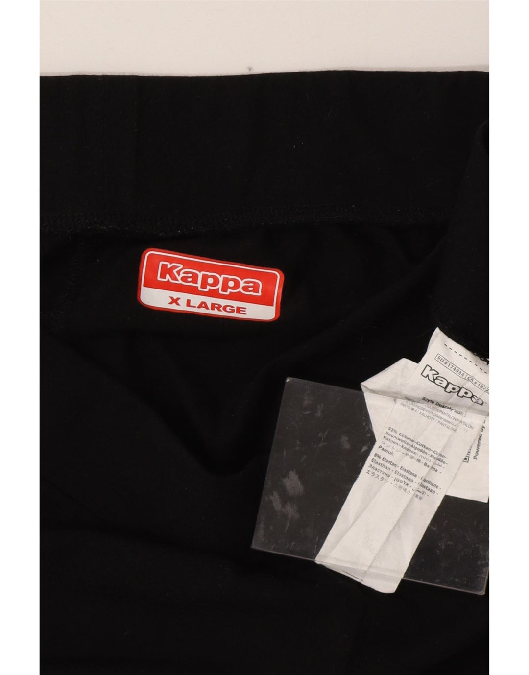 KAPPA ženske grafičke tajice UK 18 XL crni pamuk