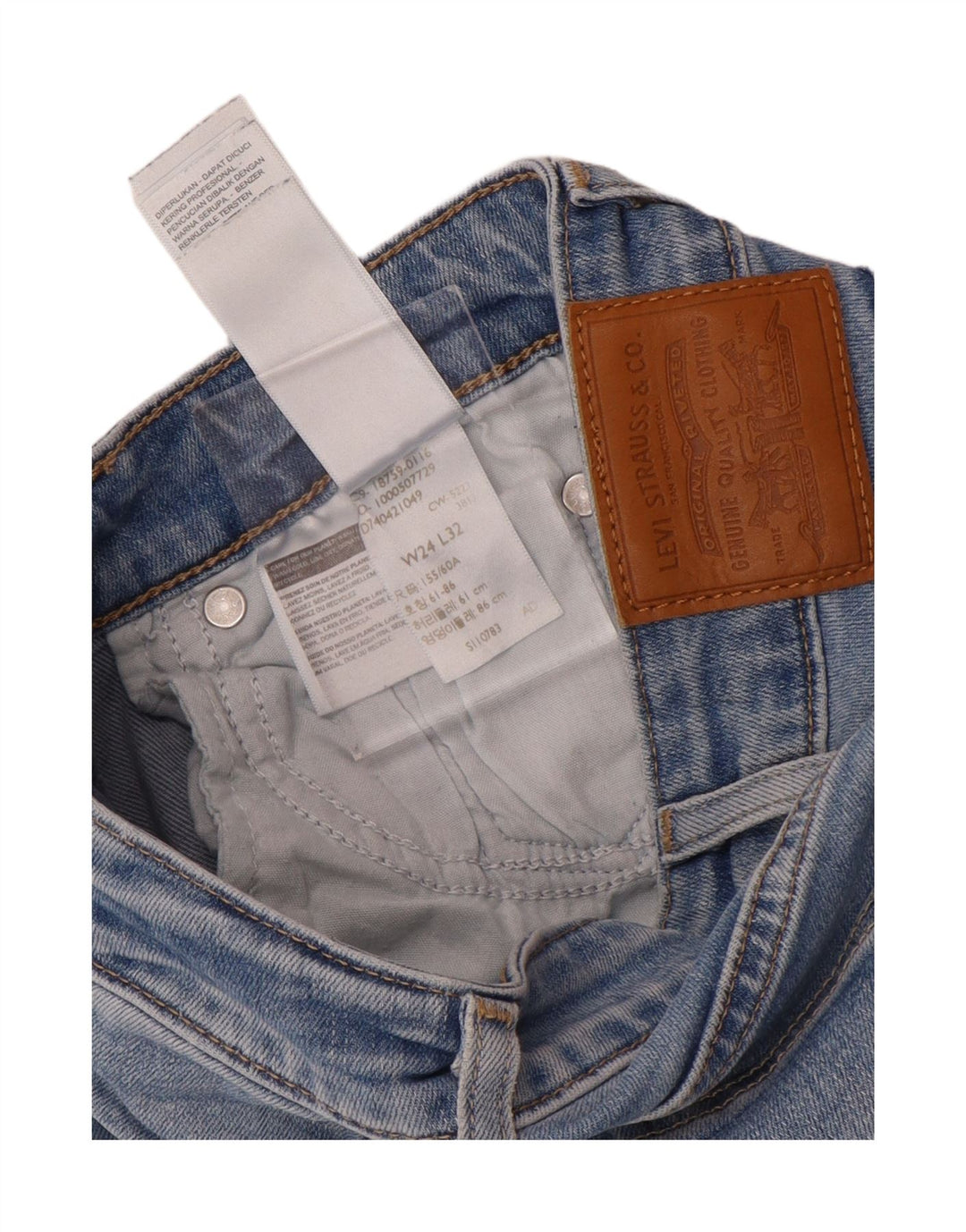 Levi's ženske 725 traperice visokog rasta W24 L28 plavi pamuk