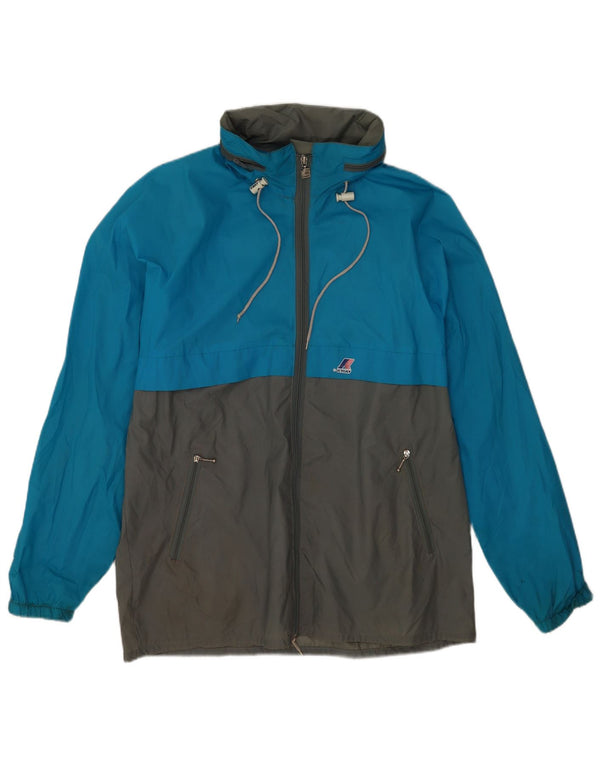 K-Way Muška kišna jakna UK 40 Large Blue Colourblock poliamid