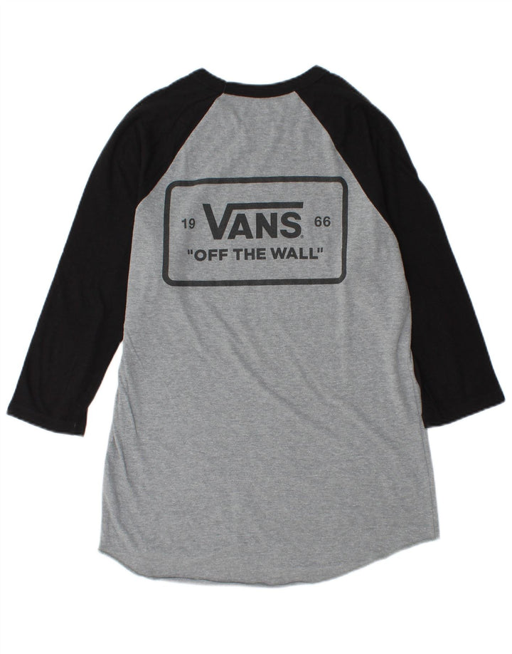 Vans Muški gornji dio s 3/4 rukavima, mali sivi pamuk